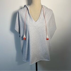 Sunday By Anthropologie Women’s Sweatshirt Hooded Sleeveless Gray Size 1